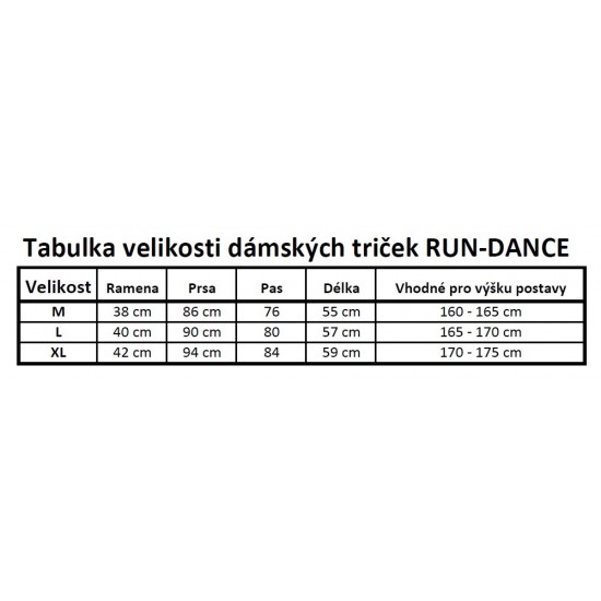 Značkové dámské sportovní tričko RUN-DANCE